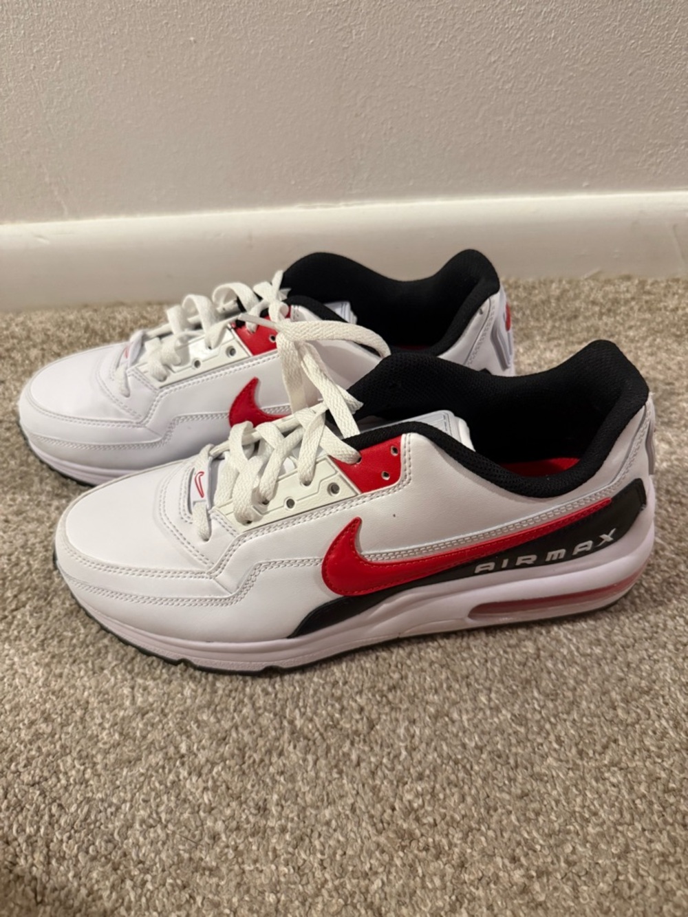 Nike Men’s' White & Red Air Max Sneakers
